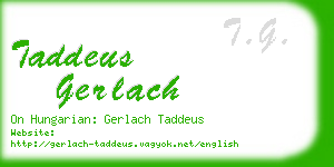 taddeus gerlach business card